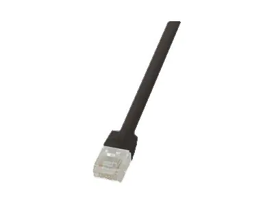 LogiLink SlimLine - Patch-Kabel - RJ-45 (M) zu RJ-45 (M) - 25 cm - UTP - CAT 6 - flach - Schwarz