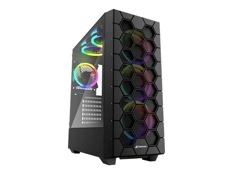 Sharkoon RGB Hex - Mid tower - ATX - Seitenteil mit Fenster (gehärtetes Glas) 4044951037551