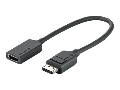 ALOGIC Elements Series - Videoadapter - DisplayPort männlich zu HDMI weiblich - 20 cm - Dunkelgrau - aktiv, Support von 4K 60 Hz, 1080p-Unterstützung, 240 Hz, Unterstützung für 3D-Video