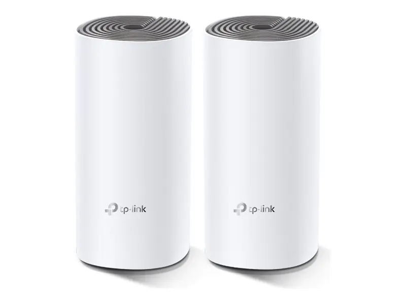 TP-Link Deco E4 - WLAN-System - (2 Router) - bis zu 260 m² - Netz - Wi-Fi 5 - Dual-Band