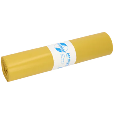 PREMIUM Müllsack Typ 60 70 x 100 cm (B x H) 40µm 120l LDPE, 78 % recycelt gelb 25 St./Pack.