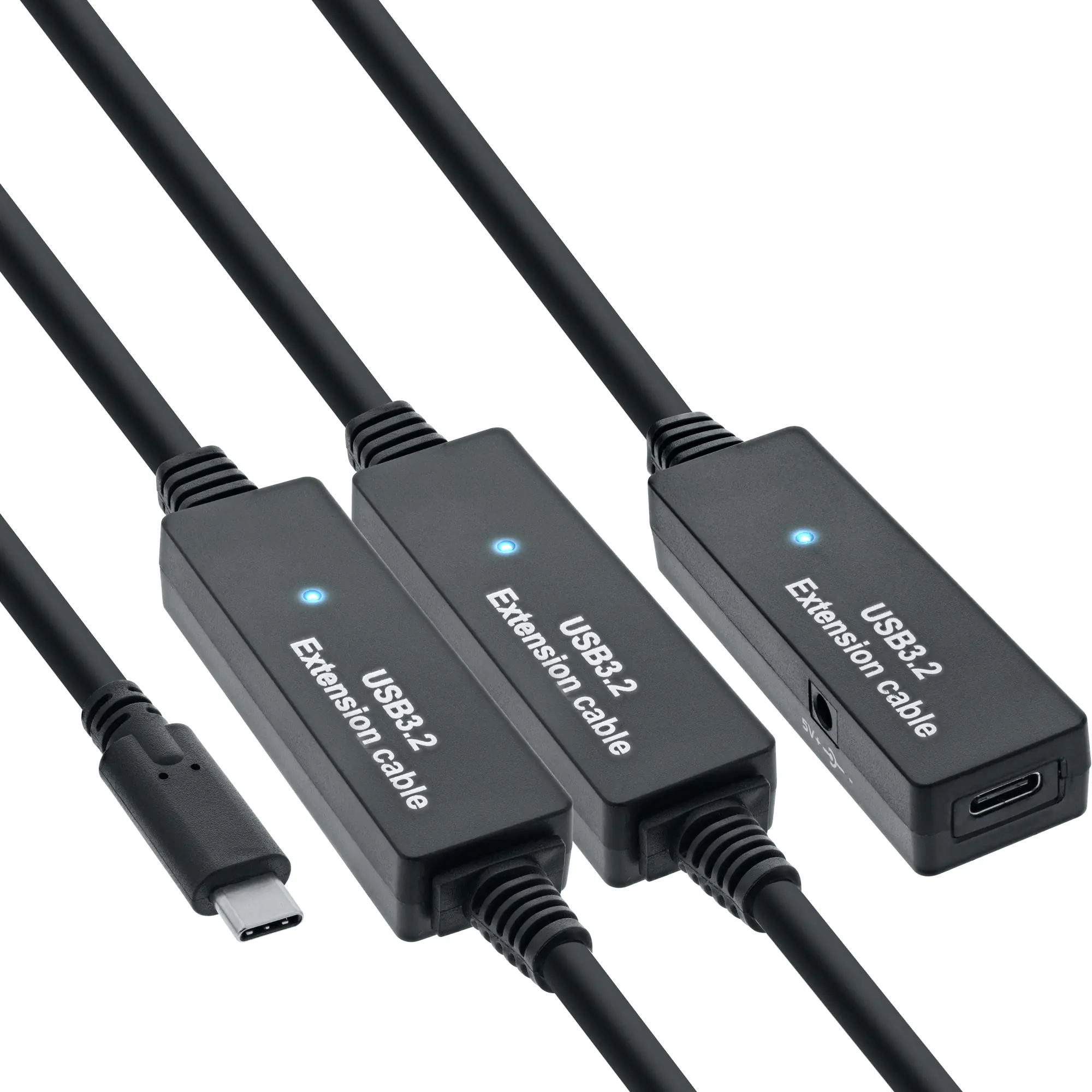 InLine USB 3.2 Gen.1 Aktiv-Verlängerung - USB-C Stecker an USB-C Buchse - 15m 35656C