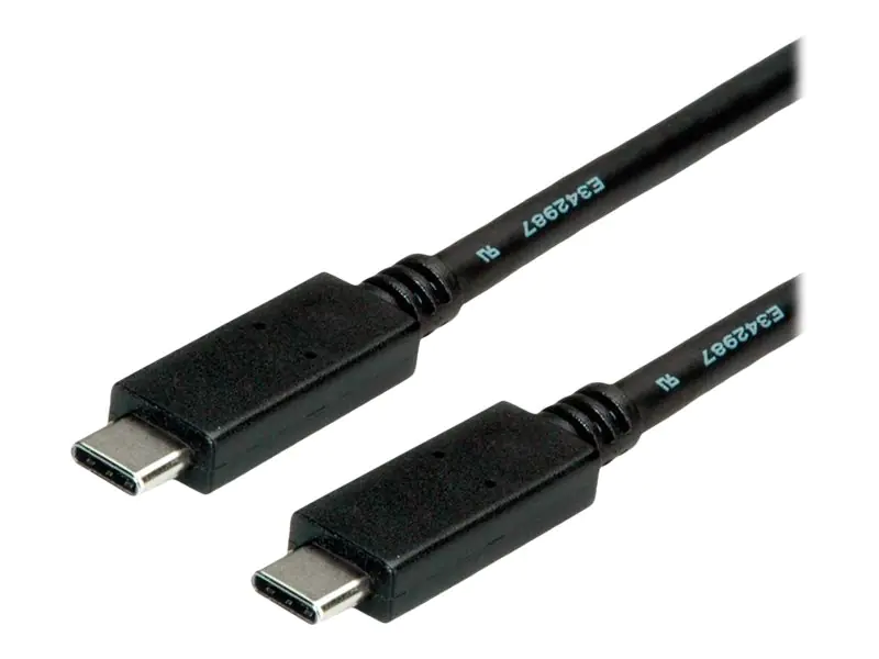 Roline - USB-Kabel - 24 pin USB-C (M) zu 24 pin USB-C (M) - USB 3.2 Gen 2 - 20 V - 5 A - 2 m - Schwarz Roline - USB-Kabel - 24 pin USB-C (M) zu 24 pin USB-C (M) - USB 3.2 Gen 2 - 20 V - 5 A - 2 m - Schwarz