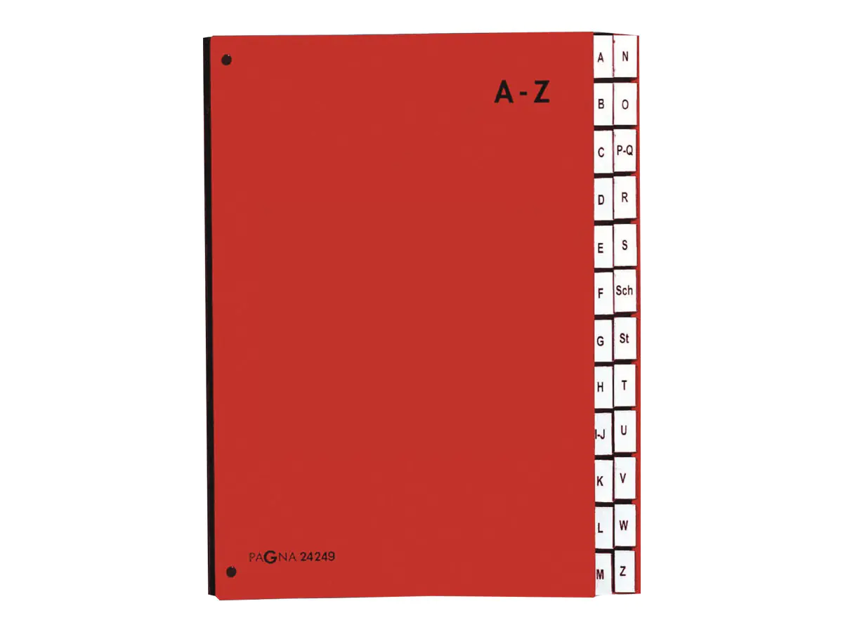 PAGNA Pultordner 24249-01 DIN A4 A-Z 24Fächer Polypropylen rt