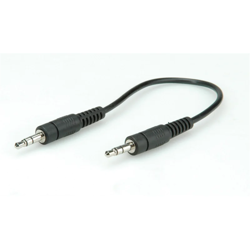Roline - Audiokabel - Stereo Mini-Klinkenstecker männlich zu Stereo Mini-Klinkenstecker männlich - 20 cm - abgeschirmt - Schwarz Roline - Audiokabel - Stereo Mini-Klinkenstecker männlich zu Stereo Mini-Klinkenstecker männlich - 20 cm - abgeschirmt - Schwarz