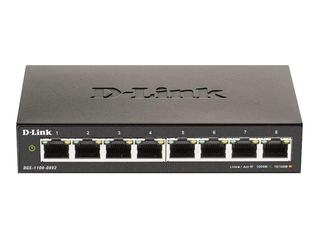 D-Link DGS 1100-08V2 - Switch - Smart - 8 x 10/100/1000 - Desktop - AC 100/240 V D-Link DGS 1100-08V2 - Switch - Smart - 8 x 10/100/1000 - Desktop - AC 100/240 V