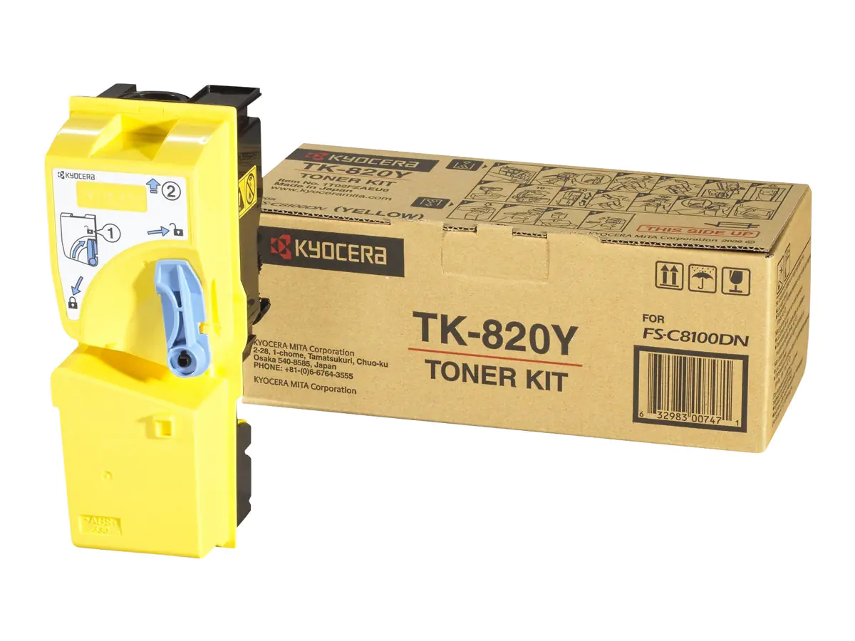 Kyocera TK 820Y - Gelb - Original - Tonerpatrone - für FS-C8100DN