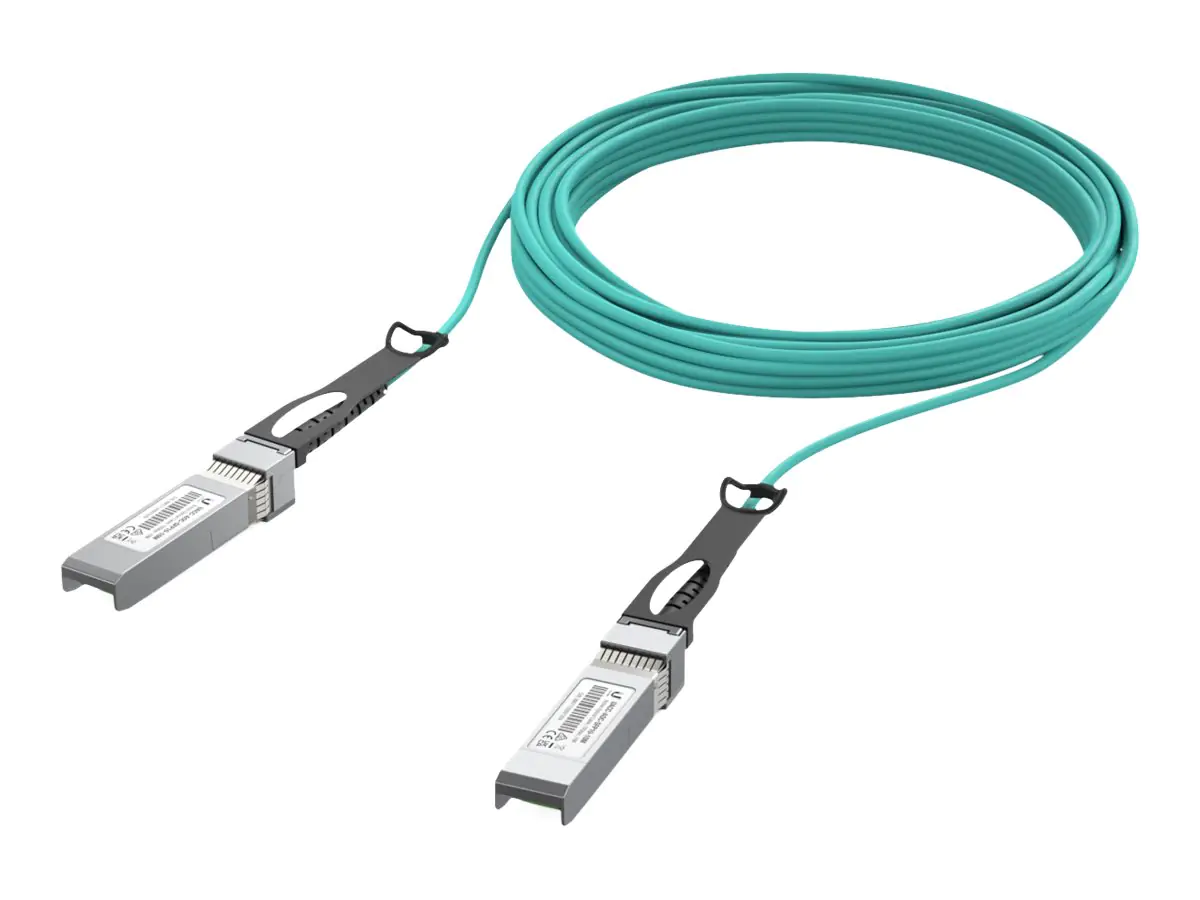 Ubiquiti 10GBase-AOC direct attach cable - SFP+ zu SFP+ - 10 m - 3 mm - Glasfaser - Active Optical Cable (AOC) UACC-AOC-SFP10-10M