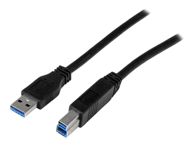 StarTech 2m zertifiziertes USB 3.0 SuperSpeed Kabel A auf B - Schwarz - USB 3 Anschlusskabel - Stecker/Stecker - USB-Kabel - USB Type B (M) zu USB Typ A (M) - USB 3.0 - 2 m - geformt - Schwarz - für P/N: KITBXDOCKPEU, KITBXDOCKPNA, KITBXDOCKPUK, SV231HU34