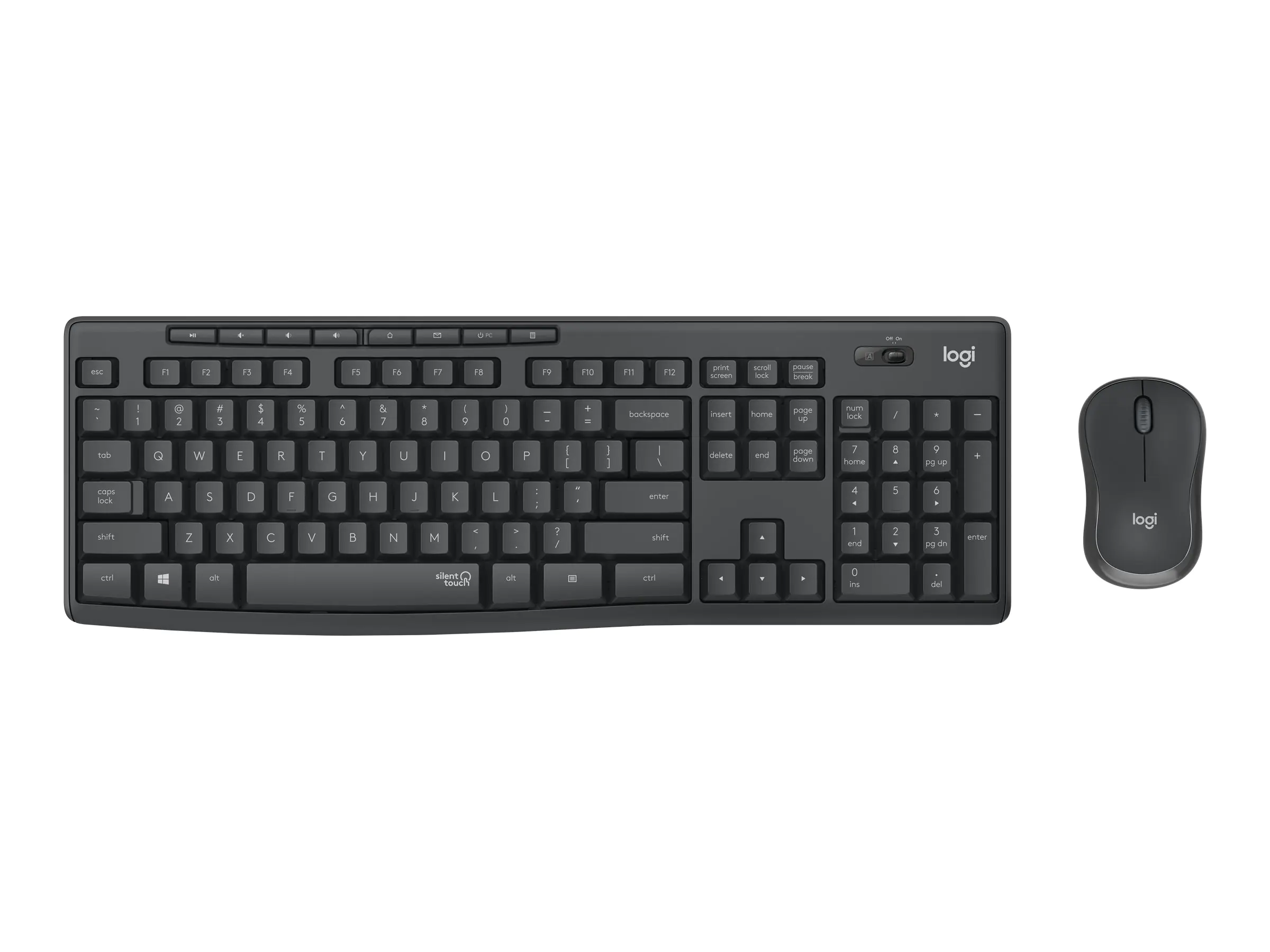 Logitech MK370 Combo for Business - Tastatur-und-Maus-Set - kabellos - Bluetooth LE - AZERTY - Französisch - Graphite