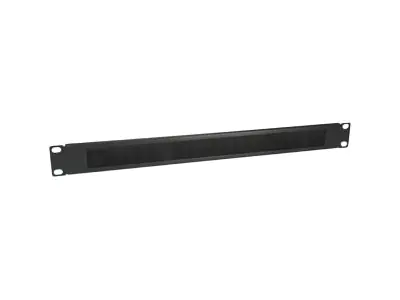 equip Pro - Kabelabdeckung mit Bürsten - Schwarz, RAL 9005 - 1U - 48.3 cm (19")