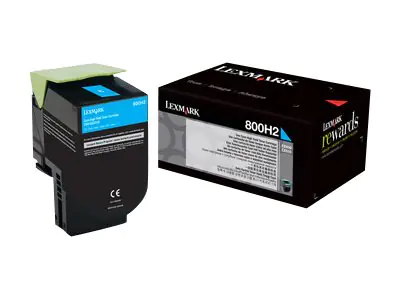 Lexmark 800H2 - Hohe Ergiebigkeit - Cyan - original 80C0H20