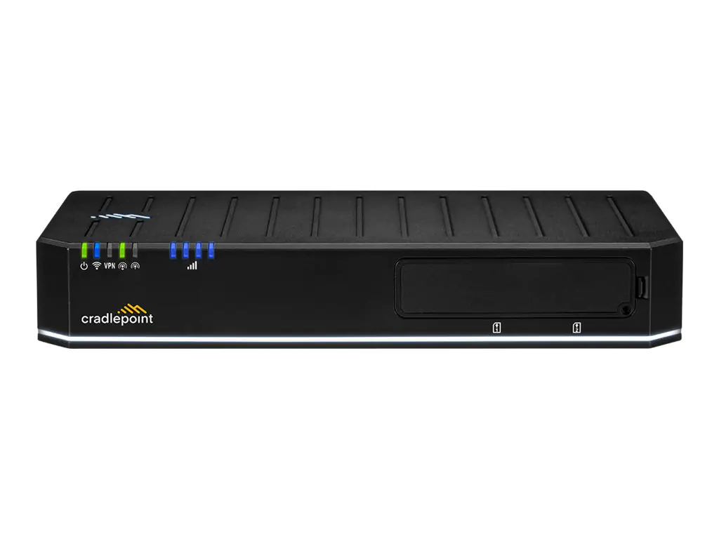 CradlePoint E300 Series Enterprise Router E300-5GB - Wireless Router - WWAN 10GbE - Wi-Fi 6 - Dual-Band - 3G, 4G, 5G - wandmontierbar - mit 3 Jahre NetCloud Enterprise Branch Essentials and Advanced Plans