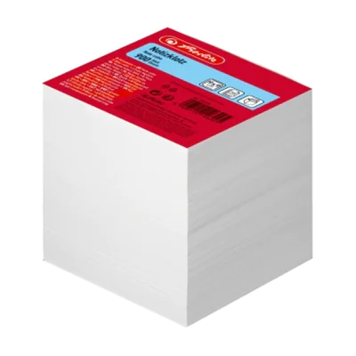 Herlitz 146225, Quadratisch, Weiß, Papier, 90 mm, 90 mm, 900 Blätter