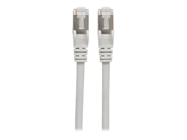 Intellinet Network Patch Cable, Cat7 Cable/Cat6A Plugs, 0.25m, Grey, Copper, S/FTP, LSOH / LSZH, PVC, RJ45, Gold Plated Contacts, Snagless, Booted, Lifetime Warranty, Polybag - Patch-Kabel - RJ-45 (M) 740555