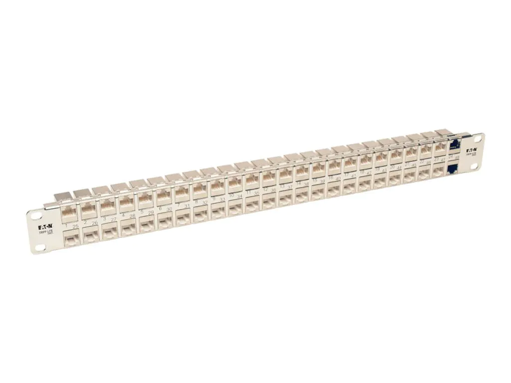 Tripp Eaton Tripp Lite Series 48-Port Cat6a Patch Panel Rackmount Shielded Feedthrough RJ45 1U - Patch Panel - CAT 6a - STP - RJ-45 X 48 - 1U - 48.3 cm (19") N254-048-SH-6A
