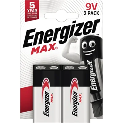 Energizer Batterie Max Alkaline 9V/E-Block/6LR61 2 St./Pack. Energizer Batterie Max Alkaline 9V/E-Block/6LR61 2 St./Pack.
