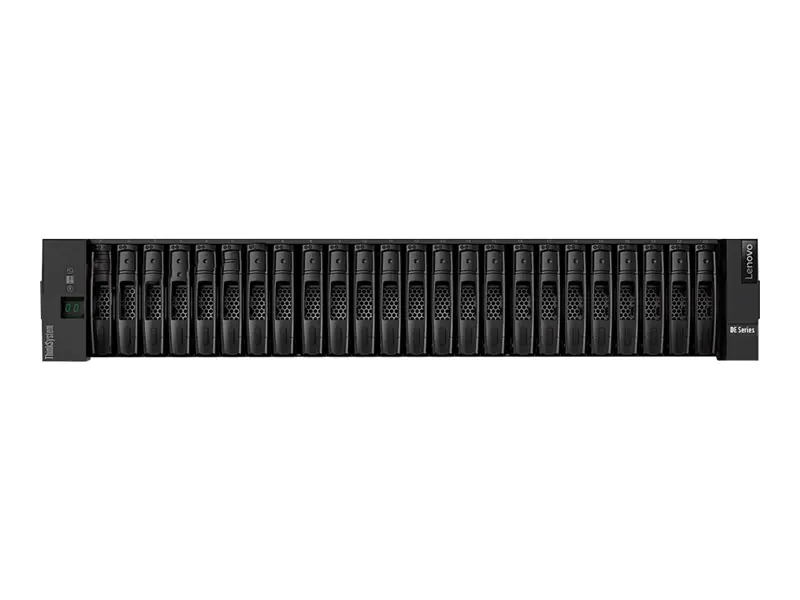 Lenovo ThinkSystem DE4000H Hybrid 2U24 SFF controller enclosure - Festplatten-Array - 24 Schächte (SAS-3) - 16Gb Fibre Channel, SAS 12Gb/s (extern) - Rack - einbaufähig - 2U