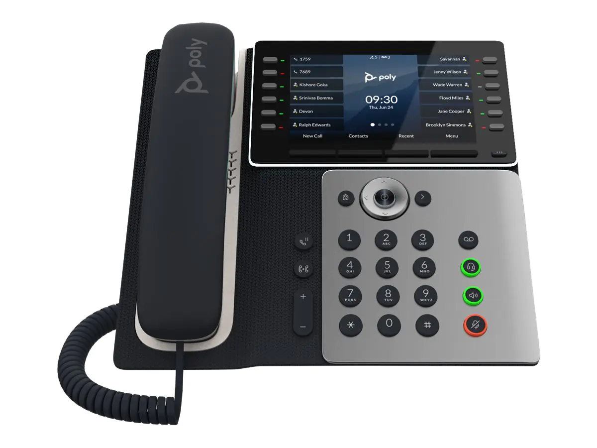 Poly Edge E550 - VoIP-Telefon mit Rufnummernanzeige/Anklopffunktion - dreiweg Anruffunktion - SIP, SDP - Mitternachtsblau, weiß Poly Edge E550 - VoIP-Telefon mit Rufnummernanzeige/Anklopffunktion - dreiweg Anruffunktion - SIP, SDP - Mitternachtsblau, weiß