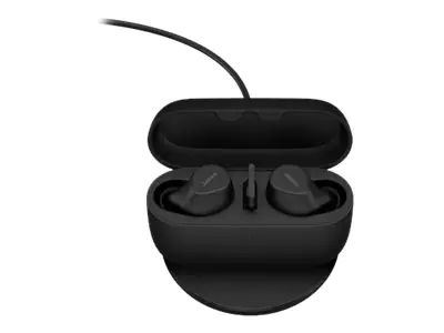 Jabra Evolve2 Buds UC - True Wireless-Kopfhörer mit Mikrofon - im Ohr - Bluetooth - aktive Rauschunterdrückung - Adapter USB-A via Bluetooth - Geräuschisolierung - Schwarz - Zoom Certified, optimiert für Google Meet Jabra Evolve2 Buds UC - True Wireless-Kopfhörer mit Mikrofon - im Ohr - Bluetooth - aktive Rauschunterdrückung - Adapter USB-A via Bluetooth - Geräuschisolierung - Schwarz - Zoom Certified, optimiert für Google Meet
