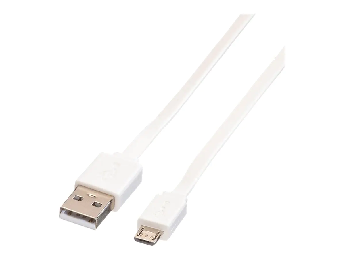 Roline - USB-Kabel - USB (M) zu Micro-USB Typ B (M) - USB 2.0 - 1 m - weiß Roline - USB-Kabel - USB (M) zu Micro-USB Typ B (M) - USB 2.0 - 1 m - weiß