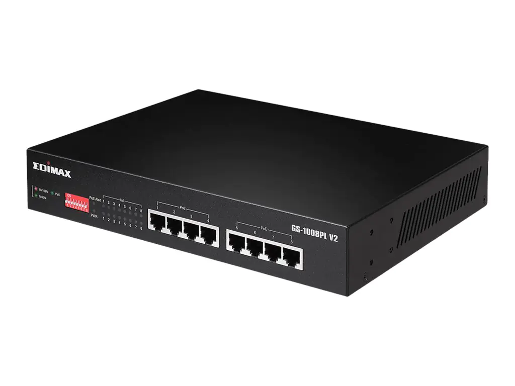 Edimax GS-1008PL V2 - Switch - 8 x 10/100/1000 (PoE+)