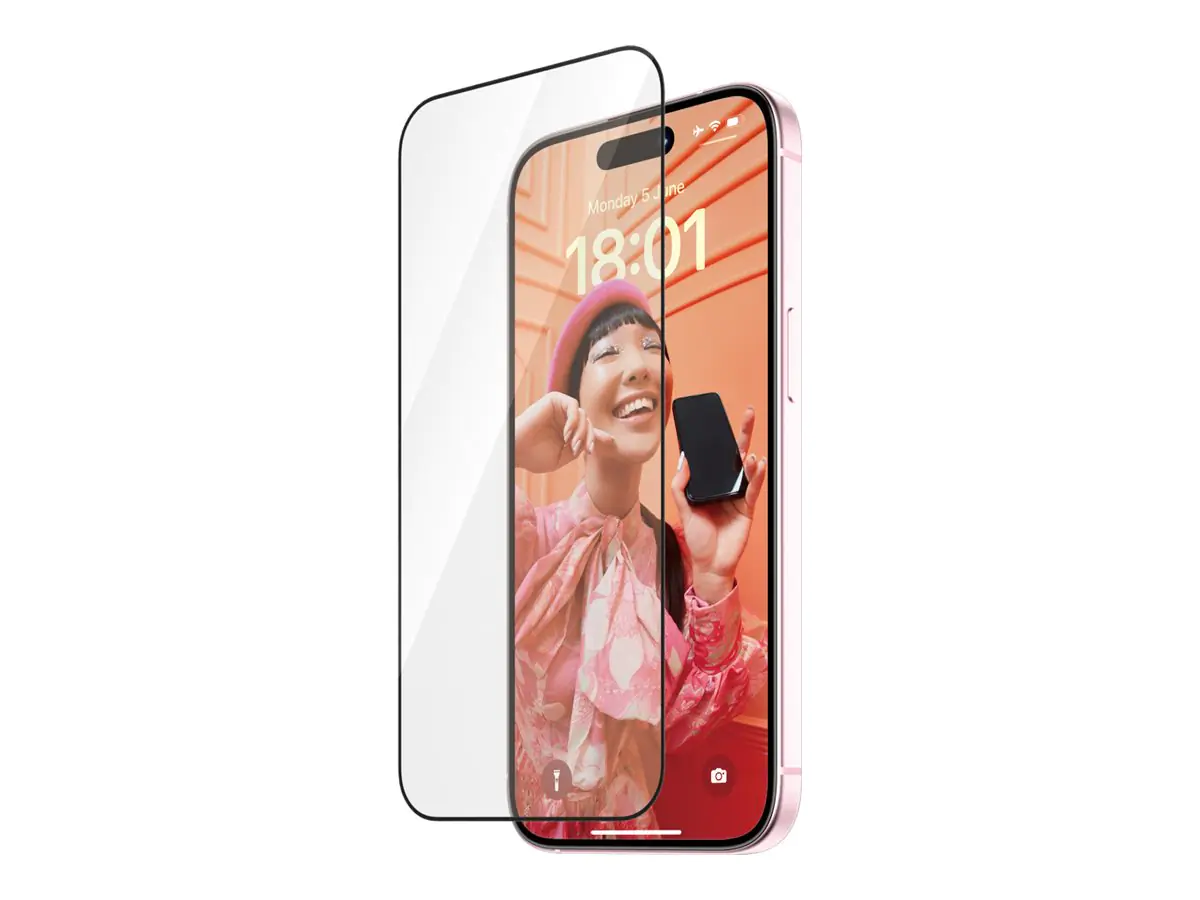 PanzerGlass Re:fresh - Bildschirmschutz für Handy - ultrabreite Passform mit EasyAligner - Rahmenfarbe schwarz - für Apple iPhone 15 PanzerGlass Re:fresh - Bildschirmschutz für Handy - ultrabreite Passform mit EasyAligner - Rahmenfarbe schwarz - für Apple iPhone 15