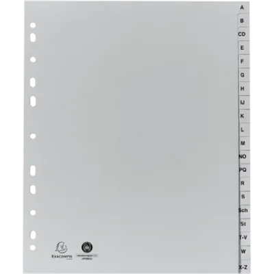 Exacompta Ordnerregister VollformatÜberbreite A-Z DIN A4 1920B