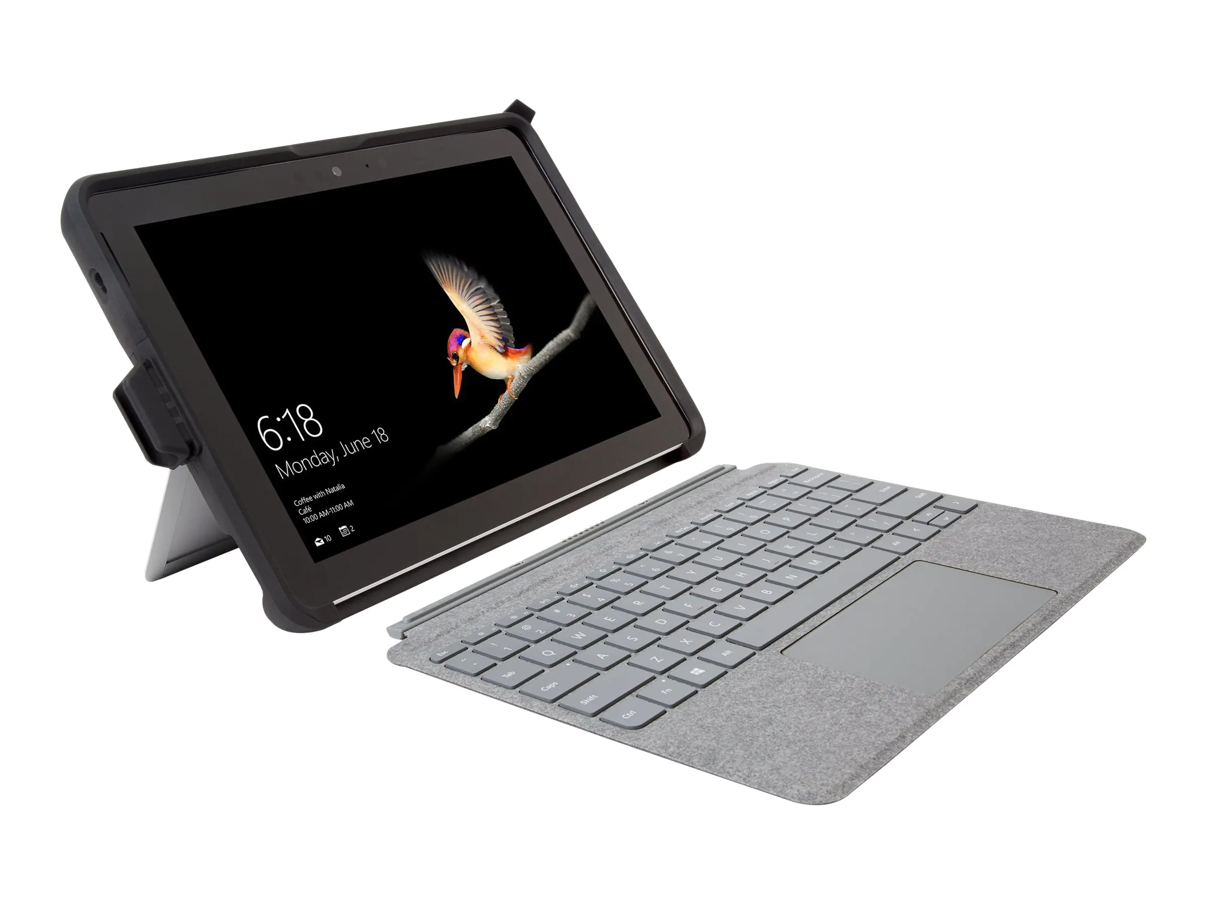 Kensington BlackBelt Rugged Case for Surface Go - Schutzhülle für Tablet - widerstandsfähig - Silikon, Thermoplastisches Polyurethan (TPU) K97454EU