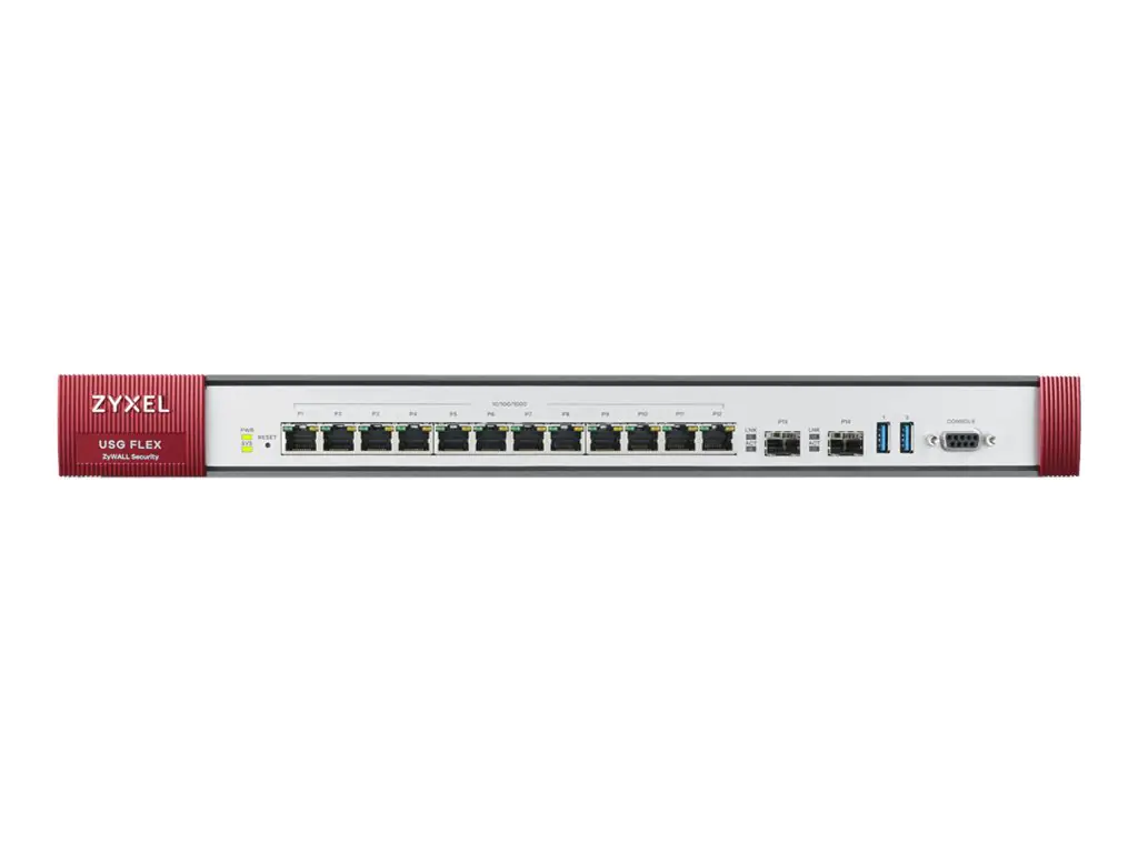 Zyxel ZyWALL USG FLEX 700 - UTM Bundle - Firewall - mit 1 Jahr AV+IDP, AS, CF - 12 Anschlüsse - 1GbE - 1U - Cloud-verwaltet - Rack-montierbar