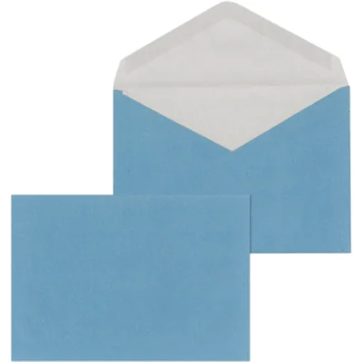 MAILmedia Briefumschlag DIN C6 162 x 114 mm (B x H) ohne Fenster 75g/m² mit gummierter Klappe Recyclingpapier blau 1.000 St./Pack.