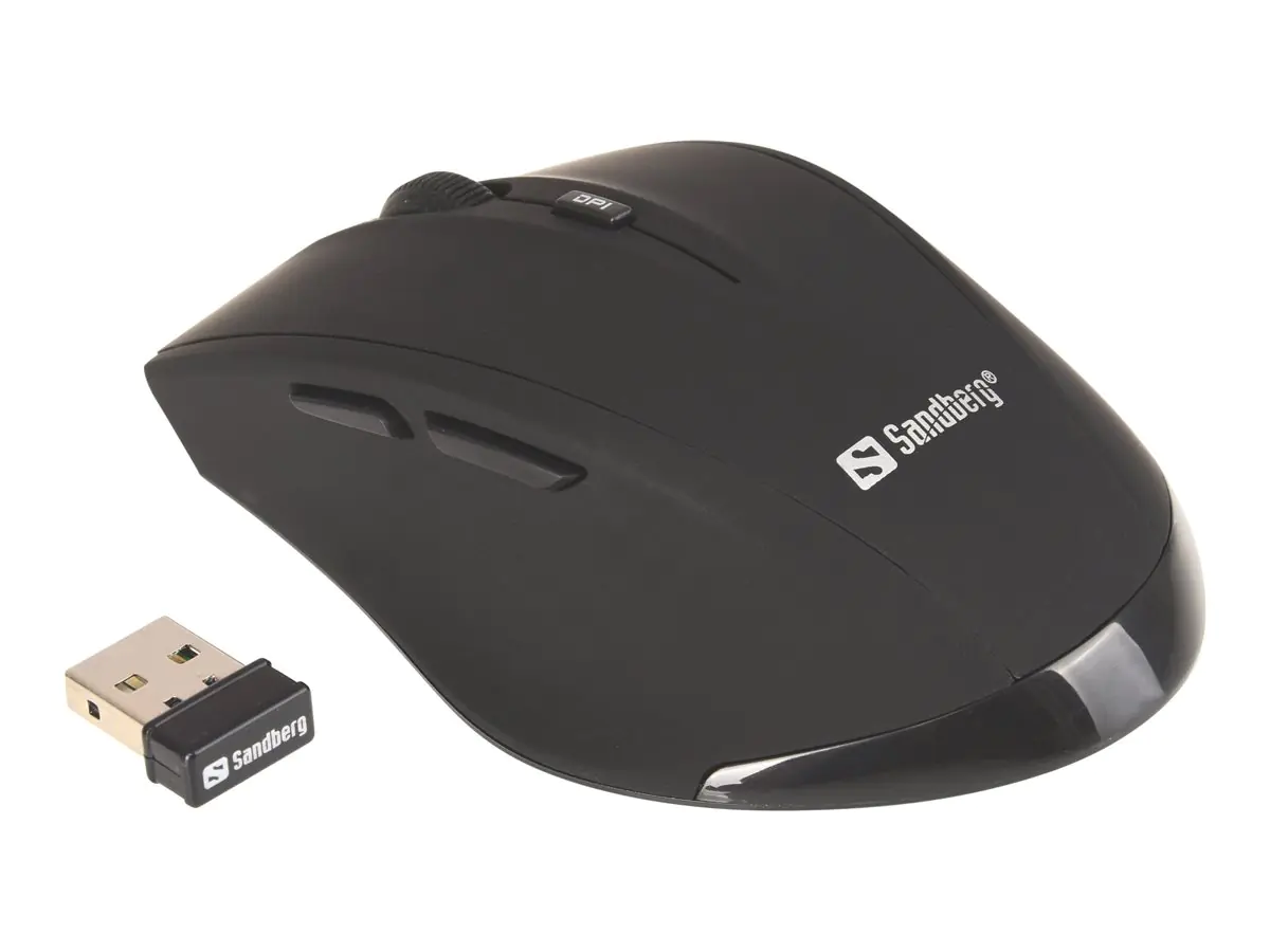 SANDBERG Pro - Maus - 5 Tasten - kabellos - 2.4 GHz - kabelloser Empfänger (USB) 630-06