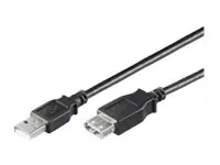 wentronic - USB-Verlängerungskabel - USB (M) zu USB (W) - USB 2.0 - 30 cm - Schwarz