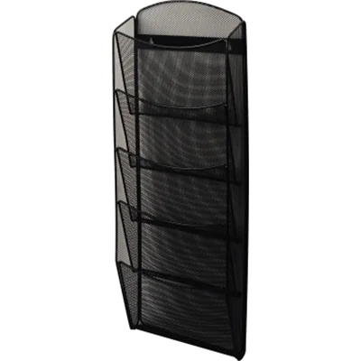 helit Wand-Prospekthalter Mesh H6260095 DIN A4 5Fächer Stahl sw helit Wand-Prospekthalter Mesh H6260095 DIN A4 5Fächer Stahl sw