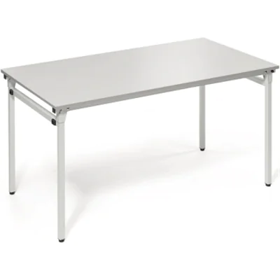 Klapptisch 4-Fuß 1.400x700mm Gestell alusilber Platte lichtgrau Klapptisch 4-Fuß 1.400x700mm Gestell alusilber Platte lichtgrau