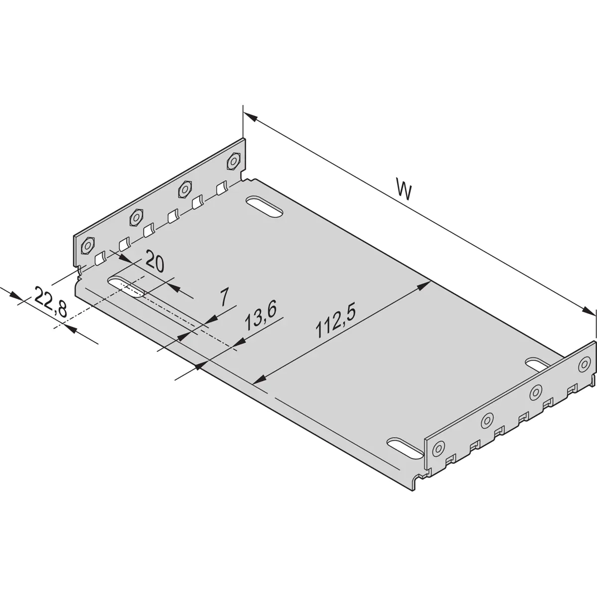 Schroff MOUNTING PLATE 28HP 160D Schroff MOUNTING PLATE 28HP 160D