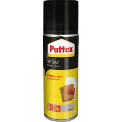 Pattex Sprühkleber mit Lösungsmittel nicht wieder ablösbar 200ml Pattex Sprühkleber mit Lösungsmittel nicht wieder ablösbar 200ml