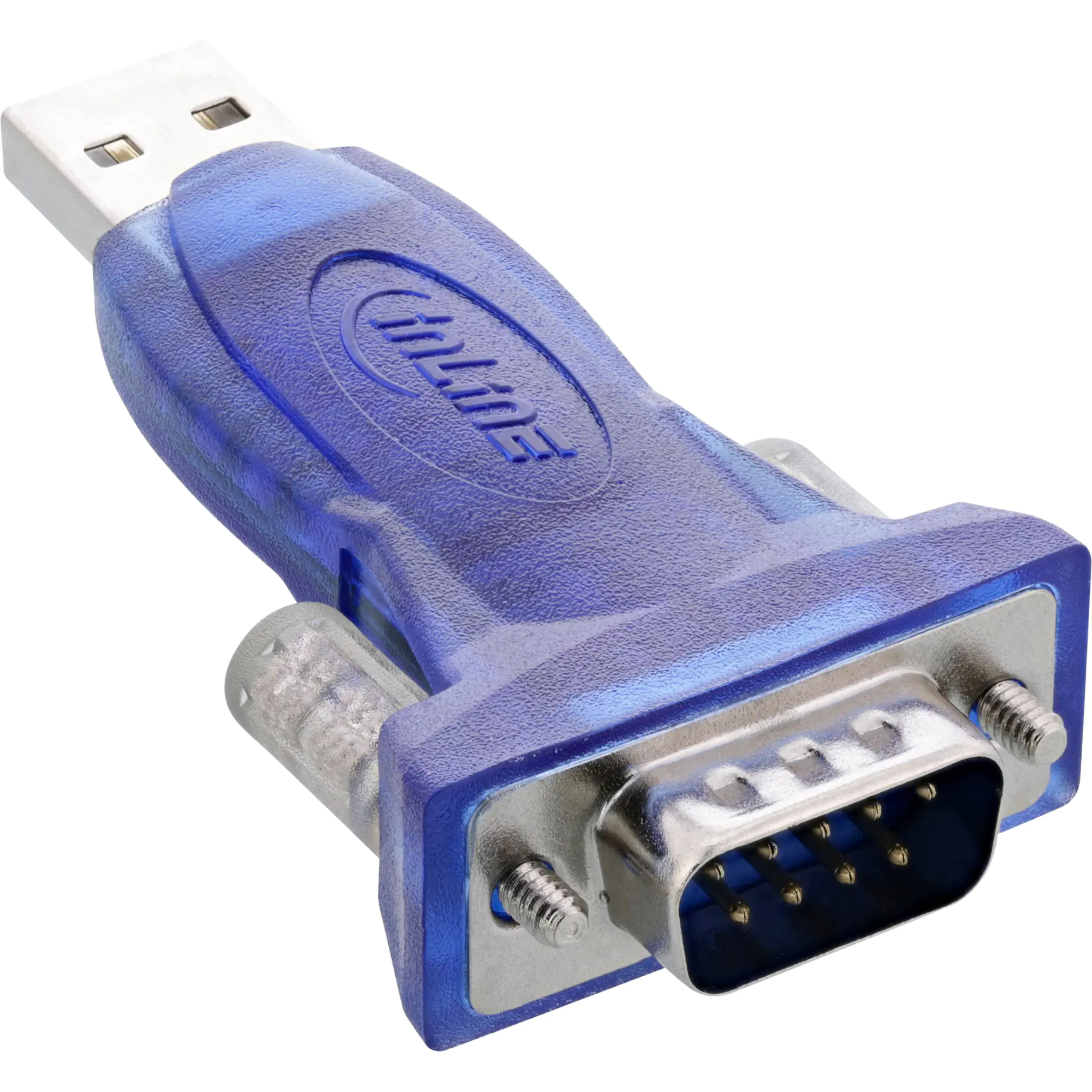 InLine USB zu Seriell Adapter - ST A an 9pol Sub D ST - mit USB Verlängerung 0,8m 33304A