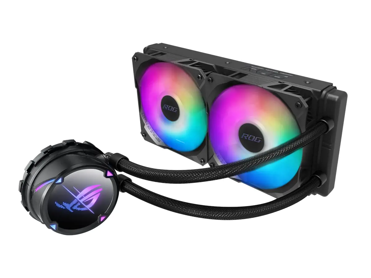 ASUS ROG STRIX LC II 240 ARGB - Prozessor-Flüssigkeitskühlsystem - Kühlergröße: 240 mm - (für: AM4, TR4, LGA1200, LGA1700, AM5, LGA115x Socket) - Kupfersockel - 120 mm