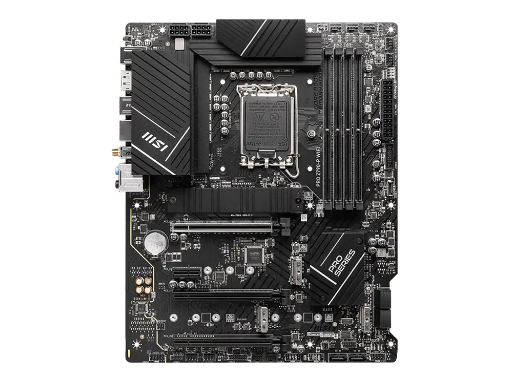 MSI PRO Z790-P WIFI - Motherboard - ATX - LGA1700 Sockel - Z790 Chipsatz - USB-C 3.2 Gen 2x2, USB 3.2 Gen 2, USB 3.2 Gen 1, USB-C 3.2 Gen2 - 2.5 Gigabit LAN, Wi-Fi 6, Bluetooth - Onboard-Grafik (CPU erforderlich) 7E06-001R