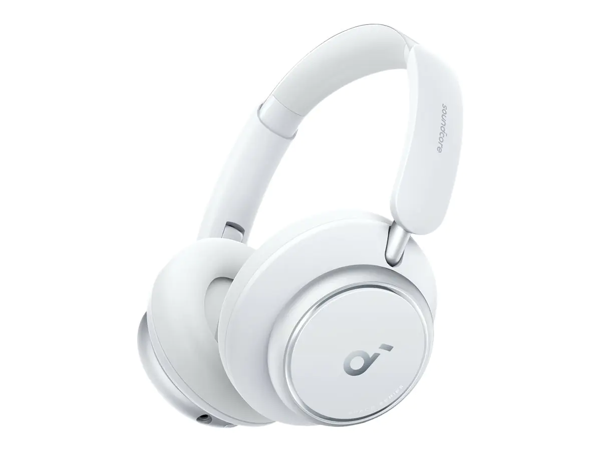 Soundcore Space Q45 - Kopfhörer mit Mikrofon - ohrumschließend - Bluetooth - kabellos, kabelgebunden - aktive Rauschunterdrückung - 3,5 mm Stecker - weiß Soundcore Space Q45 - Kopfhörer mit Mikrofon - ohrumschließend - Bluetooth - kabellos, kabelgebunden - aktive Rauschunterdrückung - 3,5 mm Stecker - weiß