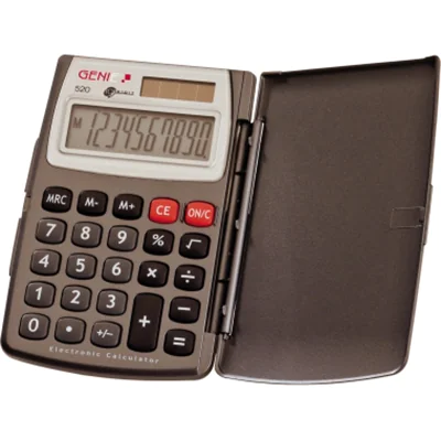 GENIE® Taschenrechner 520 10-stellig mit Klappdeckel grau GENIE® Taschenrechner 520 10-stellig mit Klappdeckel grau