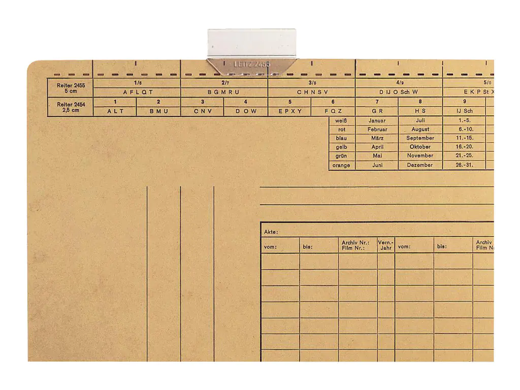 Leitz Vollsichtreiter 50 x 30 mm (B x H) Kunststoff transparent 50 St./Pack.