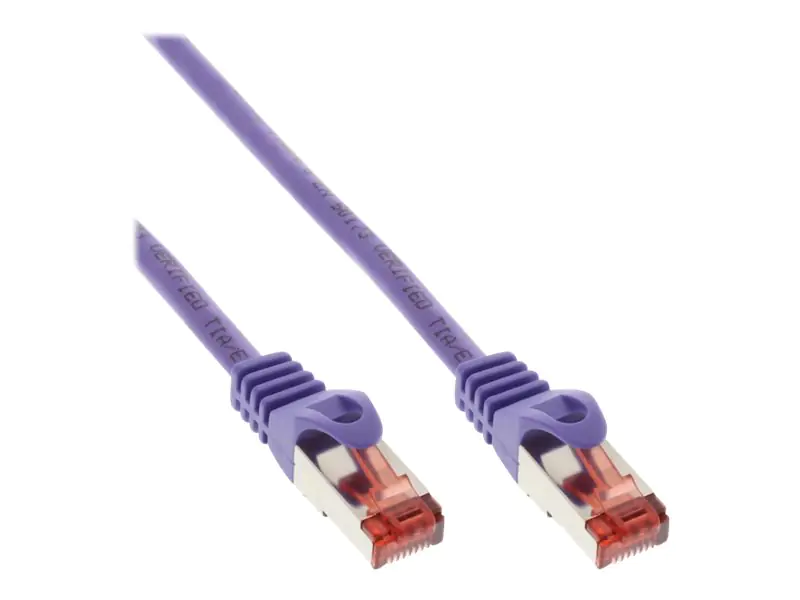 InLine - Patch-Kabel - RJ-45 (M) zu RJ-45 (M) - 7.5 m - SSTP-Kabel - CAT 6 - geformt - lila