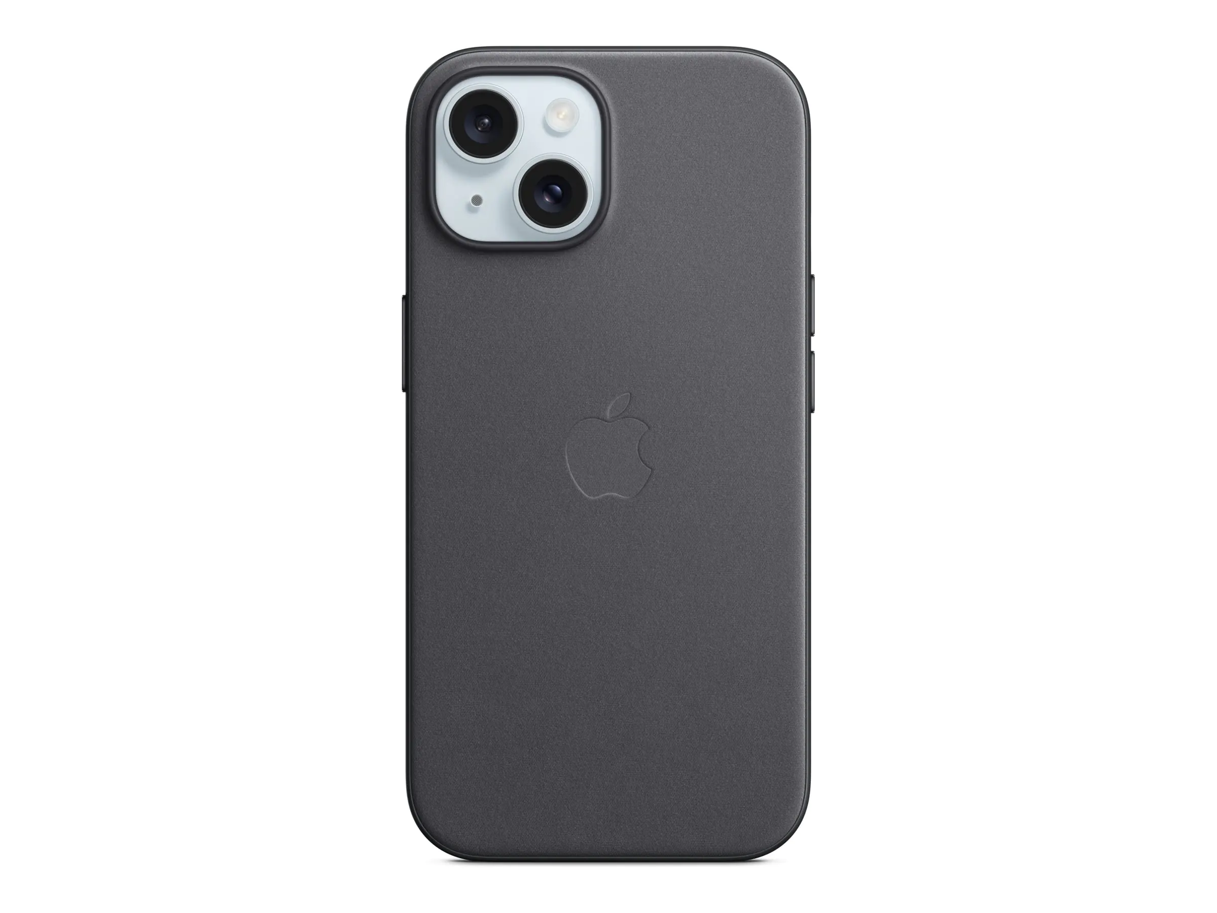 Apple - Hintere Abdeckung für Mobiltelefon - kompatibel mit MagSafe - Microtwill, FineWoven - Schwarz - für iPhone 15