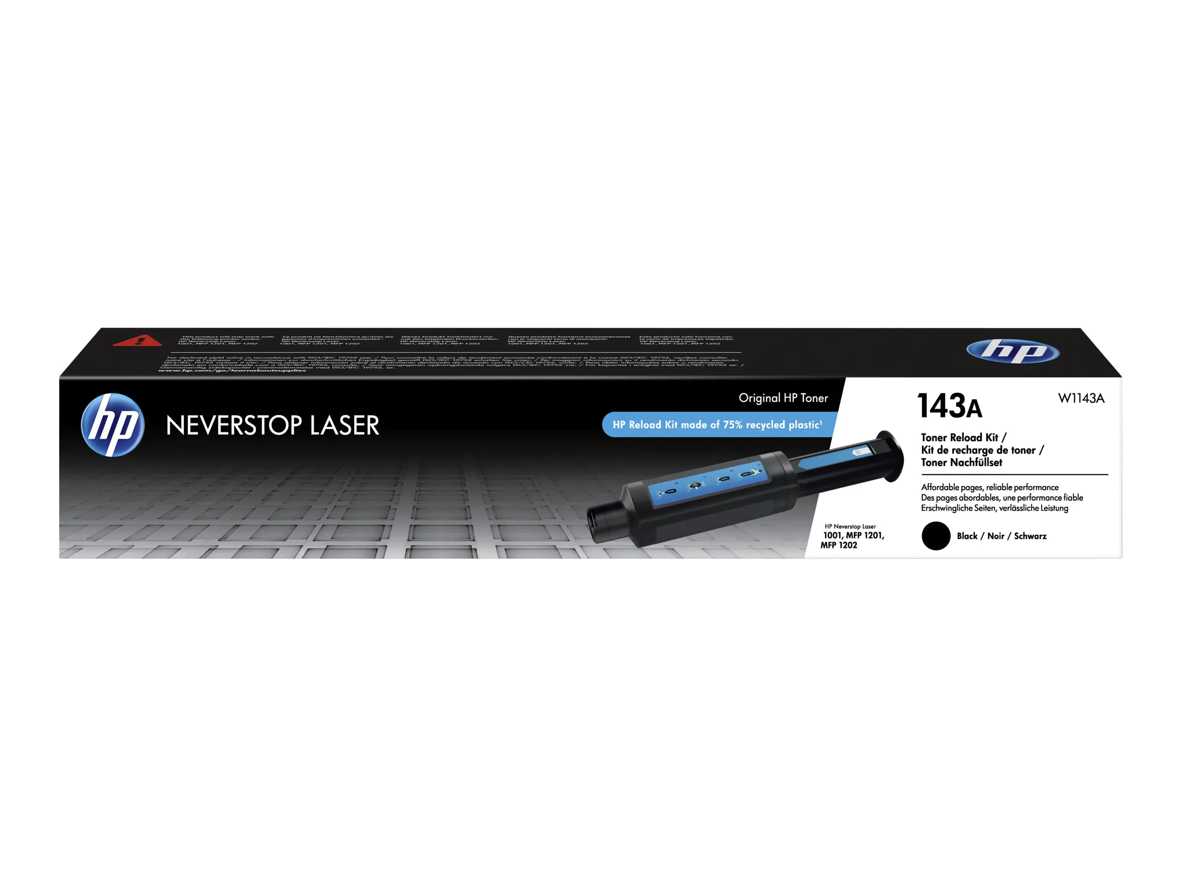 HP 143A Reload Kit - Schwarz - Tonernachfüllung - für Neverstop 1001, 1202; Neverstop Laser 1000, MFP 1200, MFP 1201, MFP 1202 HP 143A Reload Kit - Schwarz - Tonernachfüllung - für Neverstop 1001, 1202; Neverstop Laser 1000, MFP 1200, MFP 1201, MFP 1202