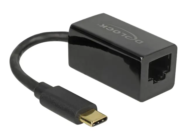 DeLock - Netzwerkadapter - USB-C 3.1 - Gigabit Ethernet x 1 - Schwarz DeLock - Netzwerkadapter - USB-C 3.1 - Gigabit Ethernet x 1 - Schwarz