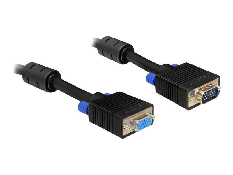 Delock - VGA-Verlängerungskabel - HD-15 (VGA) (M) zu HD-15 (VGA) (W) - 1 m Delock - VGA-Verlängerungskabel - HD-15 (VGA) (M) zu HD-15 (VGA) (W) - 1 m