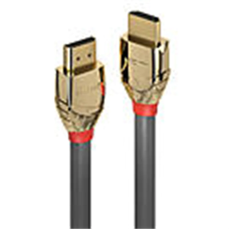 Lindy Gold Line - Ultra High Speed - HDMI-Kabel mit Ethernet - HDMI männlich zu HDMI männlich - 5 m - Dreifachisolierung - Grau - rund, 4K Unterstützung, Dolby DTS-HD Master Audio-Unterstützung, Dolby TrueHD-Unterstützung, unterstützt 8K 120 Hz (7680 x 43 Lindy Gold Line - Ultra High Speed - HDMI-Kabel mit Ethernet - HDMI männlich zu HDMI männlich - 5 m - Dreifachisolierung - Grau - rund, 4K Unterstützung, Dolby DTS-HD Master Audio-Unterstützung, Dolby TrueHD-Unterstützung, unterstützt 8K 120 Hz (7680 x 43