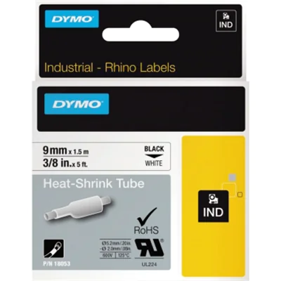DYMO Heißschrumpfschlauch 18053 9mm weiß DYMO Heißschrumpfschlauch 18053 9mm weiß